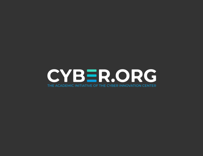 CYBER.ORG logo on grey